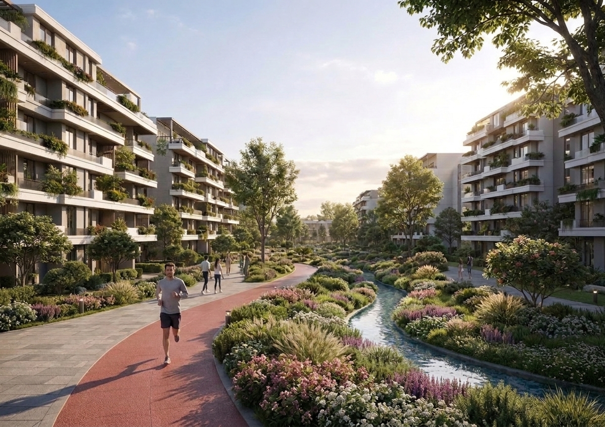 SkyView 3 pedestrian-friendly community pathways